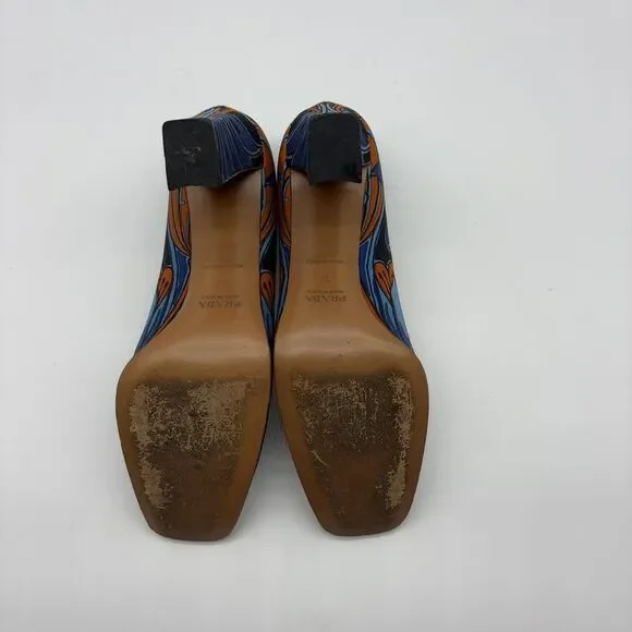 Prada Vibrant Blue and Orange Heels - Picture 8 of 9
